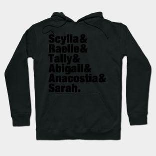 Motherland: Fort Salem - Character Names - Black Font Hoodie